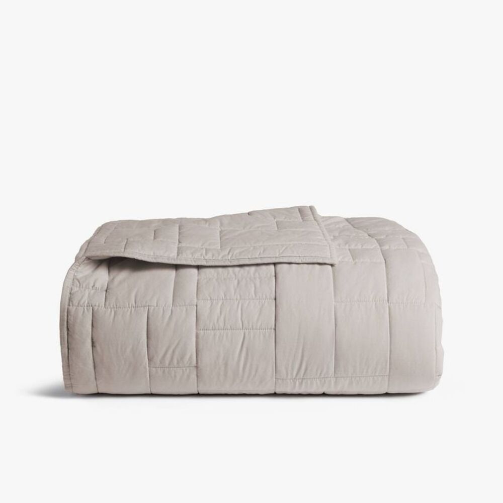 Open Box - Parachute - King/California King Cozy Block Quilt Parchment -  Brown
